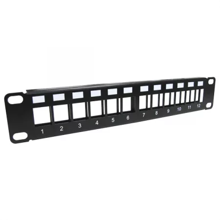 VDI021 - PANNEAU BRASSAGE NON EQUIPE 12 PORTS - 10 POUCES