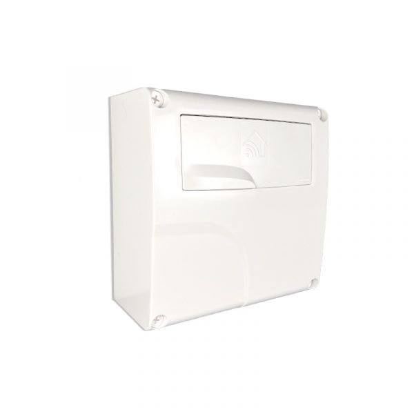 COML001 - COFFRET COM. 4RJ CAT 6A GRADE 3TV 1R AVEC TRAPPE – Image 2