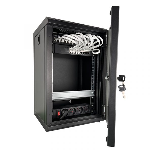COMS001 - COFFRET COM. 12RJ CAT 6A GRADE 3TV AVEC SWITCH