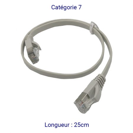 CORD7PL25 - CORDON PLAT RJ45 CAT7 FTP 25cm
