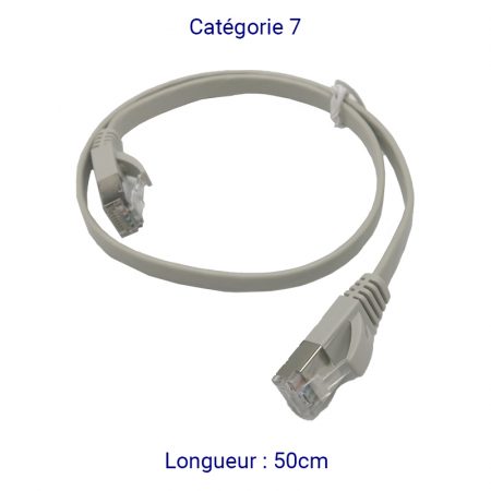 CORD7PL50 - CORDON PLAT RJ45 CAT7 FTP 50cm