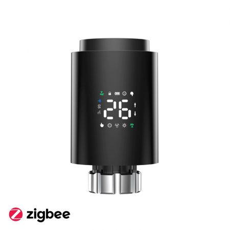 DOMTETE02 - TETE THERMOSTATIQUE CONNECTE ZIGBEE NOIR