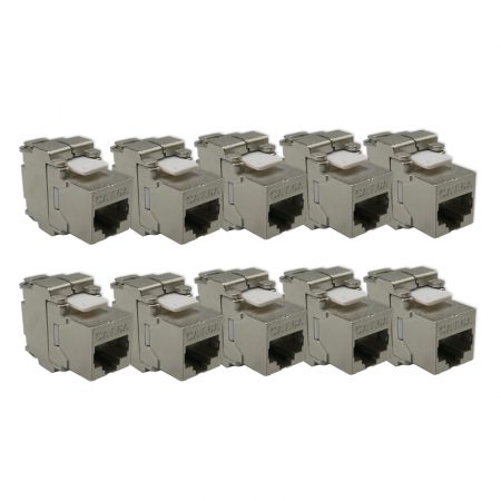 VDI002-10 -Lot de 10 noyeaux embase keystone RJ45 cat. 6A STP