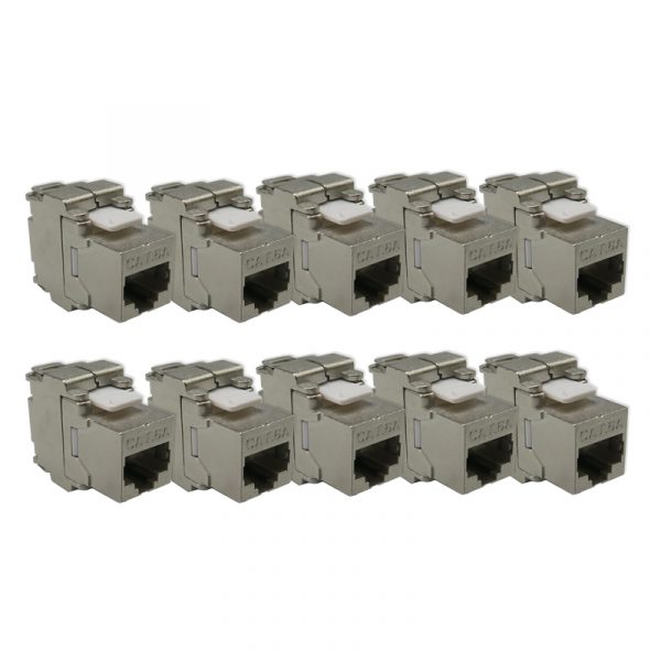 VDI002-10 -Lot de 10 noyeaux embase keystone RJ45 cat. 6A STP