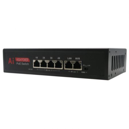 VDISW007 - Switch Ethernet 4 ports 10/100 Mbit/s 2 ports ethernet de liaison montante