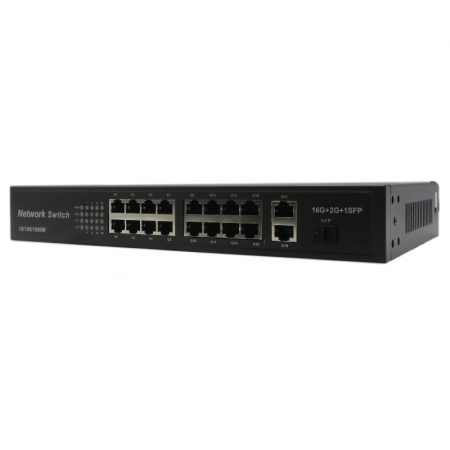 VDISW009 - Switch 16 ports 10/100/1000MBPS + 2 ports montants + 1 port SFP
