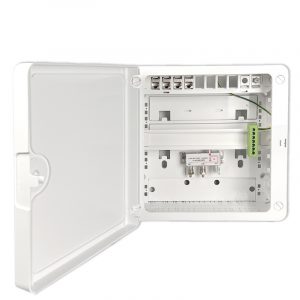 COMC002 - Coffret de communication serié 250 4RJ45 Grade 3TV avec porte