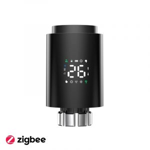 DOMTETE02 - Tête thermostatique connecte zigbee noir