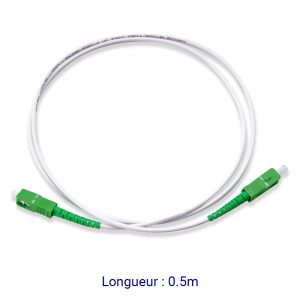 FIB004 - CORDON ABONNE FIBRE SCAPC/SACPC 3MM G657A2 BLANC 0,5M