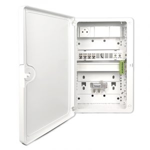 COMC003 - Coffret de communication serié 350 4 RJ45 Grade 3TV avec porte