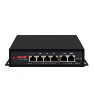 VDISW001 - Switch ethernet POE 4+2 ports 10/100 Mbit/s