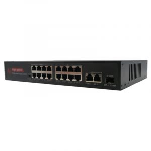 VDISW008 - Switch 16 ports POE 10/100/1000MBPS + 2 ports montants + 1 port SFP